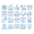 Software Testing And Analysis Icons Set Vector Royalty Free Stock Photo