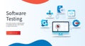 Software testing concept in 3D style Royalty Free Stock Photo