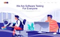 Software testing concept isometric landing page. Royalty Free Stock Photo