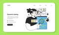 Software testing and debugging web banner or landing page. IT specialist Royalty Free Stock Photo