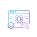 Software testing gradient linear vector icon Royalty Free Stock Photo