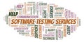 Software Testing Services word cloud. Royalty Free Stock Photo