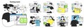 Software testing tools set. Code testing and debugging. IT specialist Royalty Free Stock Photo