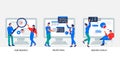 User experience, prototyping and web development, flat vector illustration isolated Royalty Free Stock Photo