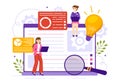 Software Testing Vector Illustration with Application Engineering, Debugging Development Process, Programming and Coding Royalty Free Stock Photo