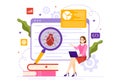 Software Testing Vector Illustration with Application Engineering, Debugging Development Process, Programming and Coding Royalty Free Stock Photo
