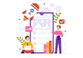 Software Testing Vector Illustration with Application Engineering, Debugging Development Process, Programming and Coding Royalty Free Stock Photo