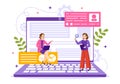 Software Testing Vector Illustration with Application Engineering, Debugging Development Process, Programming and Coding Royalty Free Stock Photo