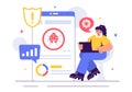 Software Testing Vector Illustration featuring Application Engineering, Debugging Processes, Development Workflow, Programming,
