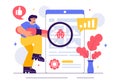 Software Testing Vector Illustration featuring Application Engineering, Debugging Processes, Development Workflow, Programming,