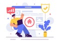 Software Testing Vector Illustration featuring Application Engineering, Debugging Processes, Development Workflow, Programming,