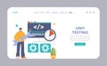 Software testing web banner or Royalty Free Stock Photo