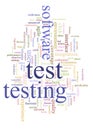 Software testing word cloud purple variant Royalty Free Stock Photo