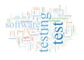 Software testing word cloud random in the blues