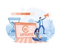 Software update or operating system. Updating progress bar. Installing app patch. Royalty Free Stock Photo