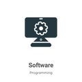 Software vector icon on white background. Flat vector software icon symbol sign from modern programming collection for mobile