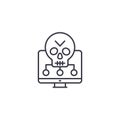 Software vulnerabilities linear icon concept. Software vulnerabilities line vector sign, symbol, illustration.