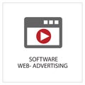 Software Web-Advertising Simpel Logo Icon Vector Ilustration Royalty Free Stock Photo