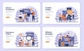 Software web banner or landing page set. Idea of programming Royalty Free Stock Photo
