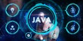 Software, web development, programming concept. Programming languages java and program. Software development Royalty Free Stock Photo
