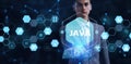 Software, web development, programming concept. Programming languages java and program. Software development Royalty Free Stock Photo