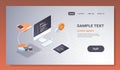 Software web site design development concept programming language program code big data processing on computer screen 3d Royalty Free Stock Photo