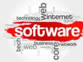 Software word cloud Royalty Free Stock Photo