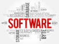 Software word cloud collage Royalty Free Stock Photo