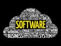 Software word cloud concept Royalty Free Stock Photo