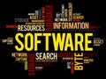 Software word cloud collage Royalty Free Stock Photo