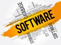 Software word cloud collage Royalty Free Stock Photo