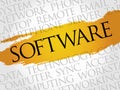 Software word cloud Royalty Free Stock Photo