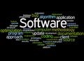 Software, word cloud concept 2 Royalty Free Stock Photo