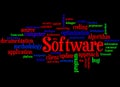 Software, word cloud concept 6 Royalty Free Stock Photo