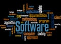 Software, word cloud concept 4 Royalty Free Stock Photo