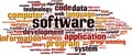 Software word cloud Royalty Free Stock Photo