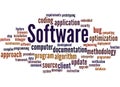 Software, word cloud concept Royalty Free Stock Photo