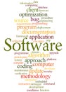 Software, word cloud concept 7 Royalty Free Stock Photo