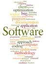 Software, word cloud concept 7 Royalty Free Stock Photo
