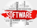 Software word cloud Royalty Free Stock Photo
