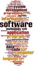 Software word cloud Royalty Free Stock Photo