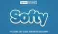 Softy 3d editable text effect template Royalty Free Stock Photo