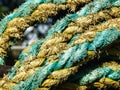mooring ropes of a ship Royalty Free Stock Photo