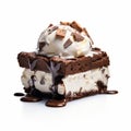 Soggy And Dynamic Ice Cream Sandwich: A Delicious Treat With A Twist Royalty Free Stock Photo