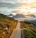 Sognefjellet Scenic Route - Road 55 Norway from Lom to Gaupne Royalty Free Stock Photo