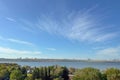 Magnificent view of Kucukcekmece lake from Soguksu district.istanbul province.