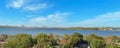 Magnificent view of Kucukcekmece lake from Soguksu district.istanbul province.