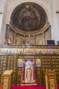 SOHAG, EGYPT: FEB 11, 2019: Interior of Coptic White Monastery (Deir al Abyad) near Sohag, Egy