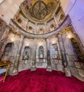 SOHAG, EGYPT: FEB 11, 2019: Interior of Coptic White Monastery (Deir al Abyad) near Sohag, Egy