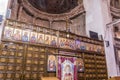 SOHAG, EGYPT: FEB 11, 2019: Interior of Coptic White Monastery (Deir al Abyad) near Sohag, Egy